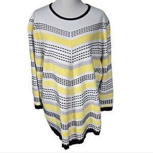 Alfred Dunner Southern Charm Striped Sweater Plus Size 3X